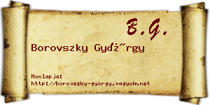 Borovszky György névjegykártya